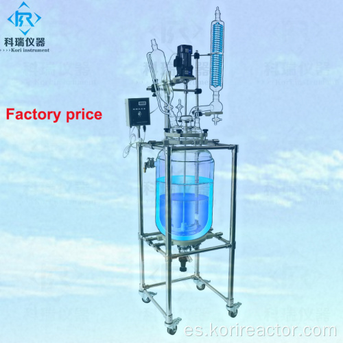 Reactor de vidrio de una sola capa de venta directa de fábrica DF-10L